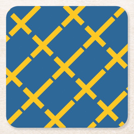 Zweedse vlag kartonnen onderzetters (Voorkant)