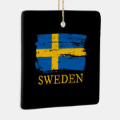 Zweedse vlag keramisch ornament (Rechts)