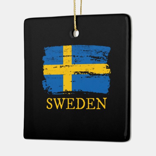 Zweedse vlag keramisch ornament (Links)