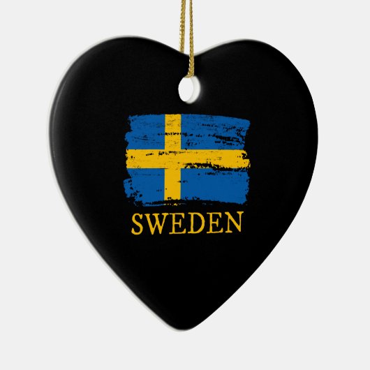 Zweedse vlag keramisch ornament (Rechts)