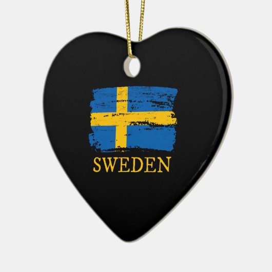 Zweedse vlag keramisch ornament (Links)