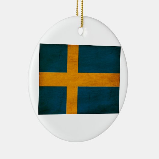 Zweedse vlag keramisch ornament (Rechts)