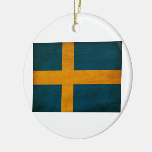 Zweedse vlag keramisch ornament (Links)