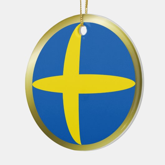 Zweedse vlag keramisch ornament (Links)