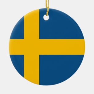 Zweedse vlag keramisch ornament