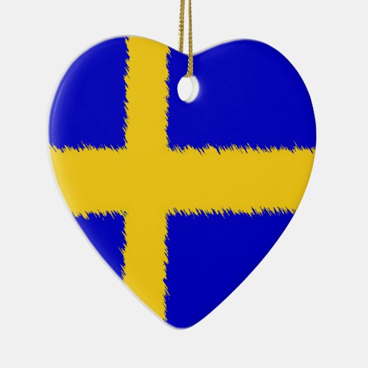 Zweedse vlag keramisch ornament (Rechts)