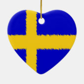 Zweedse vlag keramisch ornament (Achterkant)