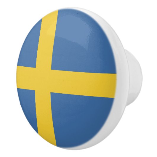 Zweedse vlag keramische knop (Rechts)