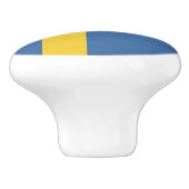 Zweedse vlag keramische knop (Zijkant)