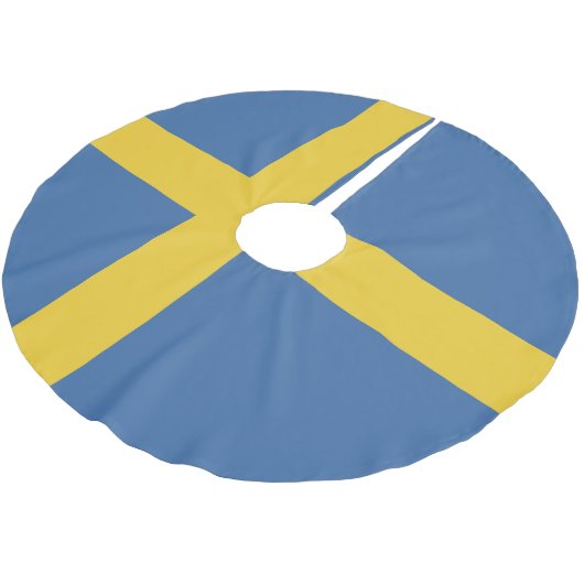 Zweedse vlag kerstboom rok (Gekanteld)