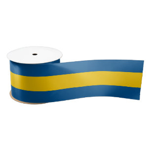 Zweedse vlag kleuren lint, patriots, Zweden Satijnen Lint