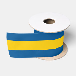 Zweedse vlag kleuren lint, patriotten, Zweden Satijnen Lint