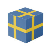 Zweedse vlag kubus (Achter hoekig)