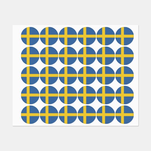 Zweedse vlag labels (Vel)