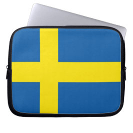 Zweedse vlag laptop sleeve