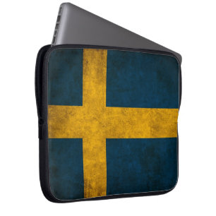 zweedse vlag laptop sleeve