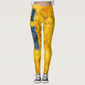 Zweedse vlag leggings (Voorkant)