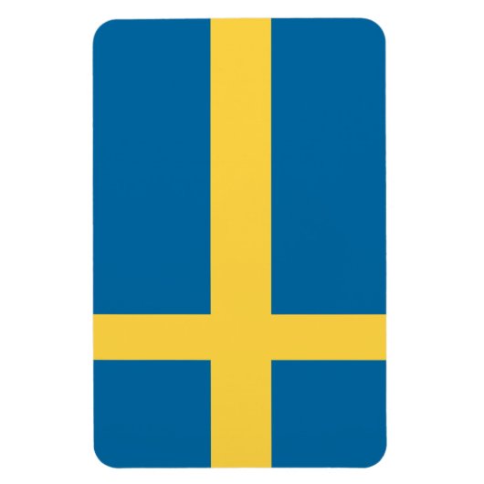 Zweedse vlag magneet (Verticaal)