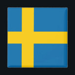 Zweedse vlag magneet<br><div class="desc">U kunt dit ONTWERP naar andere Zazoolproducten overdragen. De vlaggen worden gemaakt in vectorgrafiek met hoge resolutie voor een professionele druk. Bedankt voor het kiezen van mijn design en het stoppen met de winkel Pedro Vale.</div>