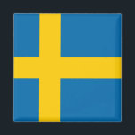 Zweedse vlag magneet<br><div class="desc">U kunt dit ONTWERP naar andere Zazoolproducten overdragen. De vlaggen worden gemaakt in vectorgrafiek met hoge resolutie voor een professionele druk. Bedankt voor het kiezen van mijn design en het stoppen met de winkel Pedro Vale.</div>