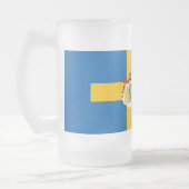 Zweedse vlag matglas bierpul (Links)