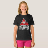 zweedse vlag matterhorn sinds 1291 t-shirt (Voorkant volledig)