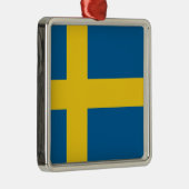 zweedse vlag metalen ornament (Rechts)