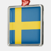 zweedse vlag metalen ornament (Links)