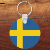 zweedse vlag natiesymbool sleutelhanger (Voorkant)