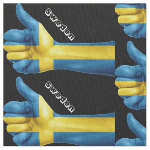 Zweedse vlag op een tobberplaat stof