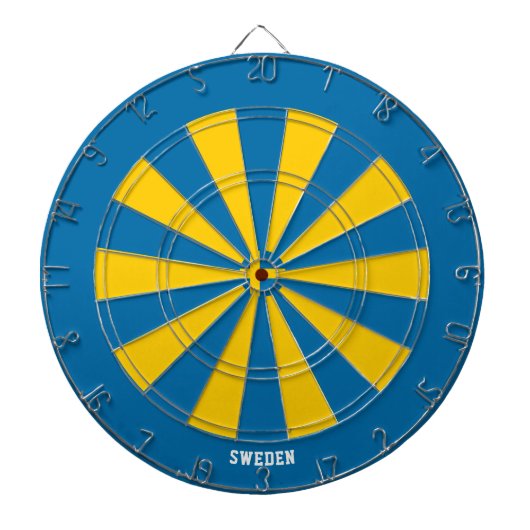 Zweedse Vlag Patriot's Bullseye Dartbord (Voorkant)