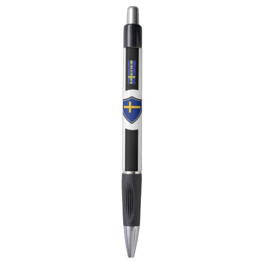Zweedse vlag pen (Voorkant Verticaal)