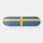 Zweedse vlag persoonlijk skateboard (Horizontaal)