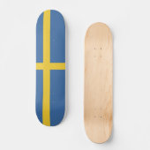 Zweedse vlag persoonlijk skateboard (Voorkant)