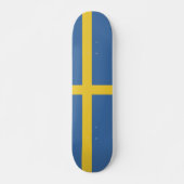 Zweedse vlag persoonlijk skateboard (Voorkant)