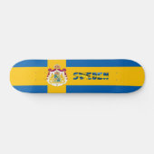 Zweedse vlag persoonlijk skateboard (Horizontaal)