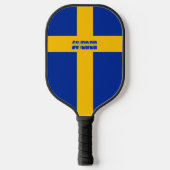 Zweedse vlag pickleball paddle (Voorkant)