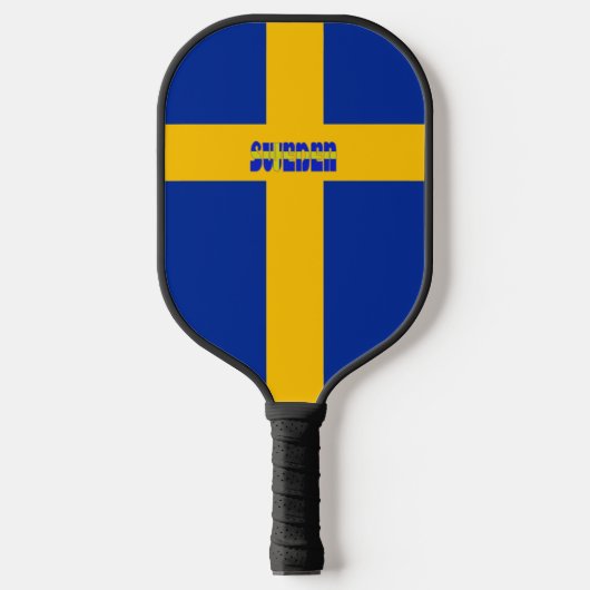 Zweedse vlag pickleball paddle (Voorkant)