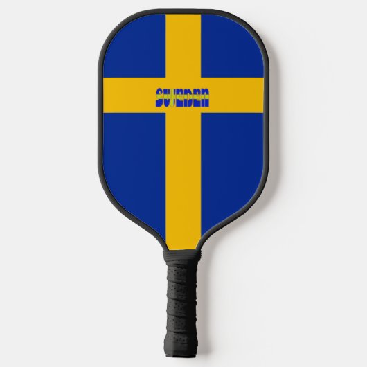 Zweedse vlag pickleball paddle (Achterkant)