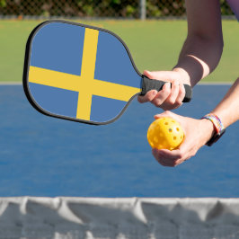 Zweedse vlag pickleball paddle