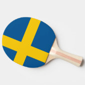 Zweedse vlag pingpong paddle for tabletennis tafeltennisbatje (Zijkant)
