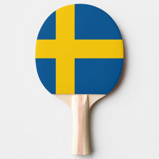 Zweedse vlag pingpong paddle for tabletennis tafeltennisbatje (Voorkant)