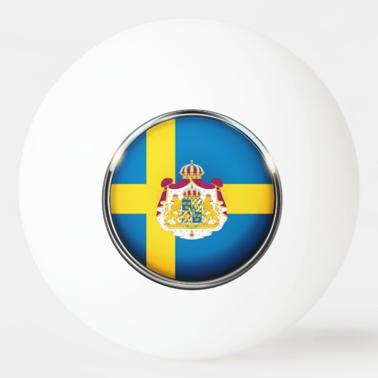 Zweedse vlag pingpongbal (Achterkant)