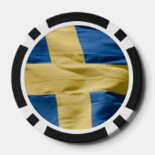 Zweedse vlag poker chips (Achterkant)