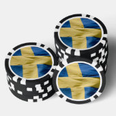 Zweedse vlag poker chips (Opstapeling)