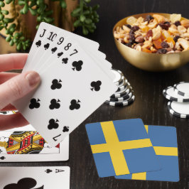 Zweedse vlag pokerkaarten