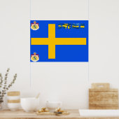 Zweedse vlag poster (Keuken)