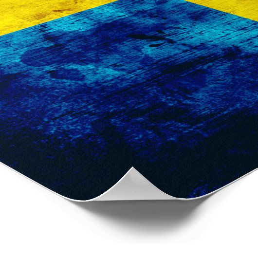 Zweedse vlag poster (Hoek)