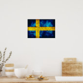 Zweedse vlag poster (Keuken)