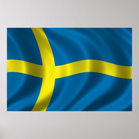 Zweedse vlag poster (Voorkant)